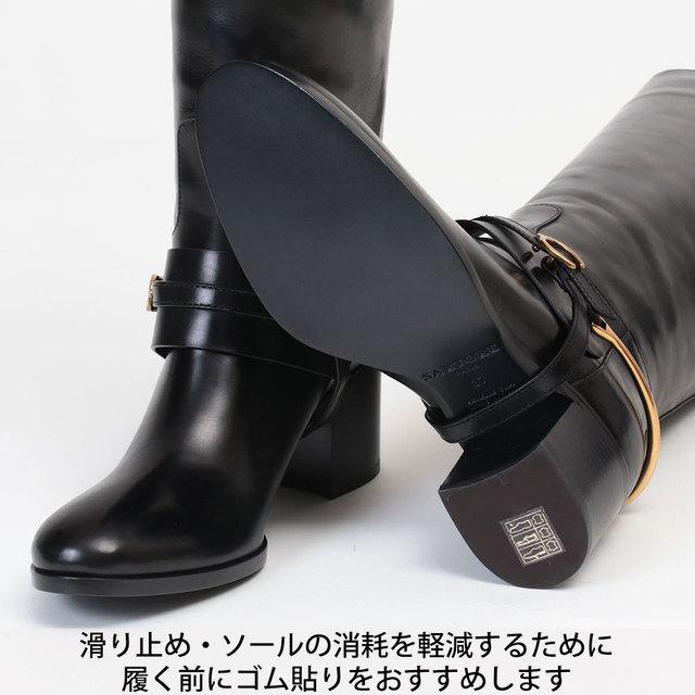 サルトル／SARTORE ロングブーツ シューズ 靴 レディース 女性 女性用スエード スウェード レザー 革 本革 ブラック 黒 コンビ素材