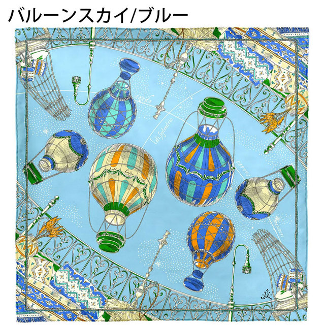 マニプリ スカーフ 65cm シルクプリント manipuri リゾートマップ