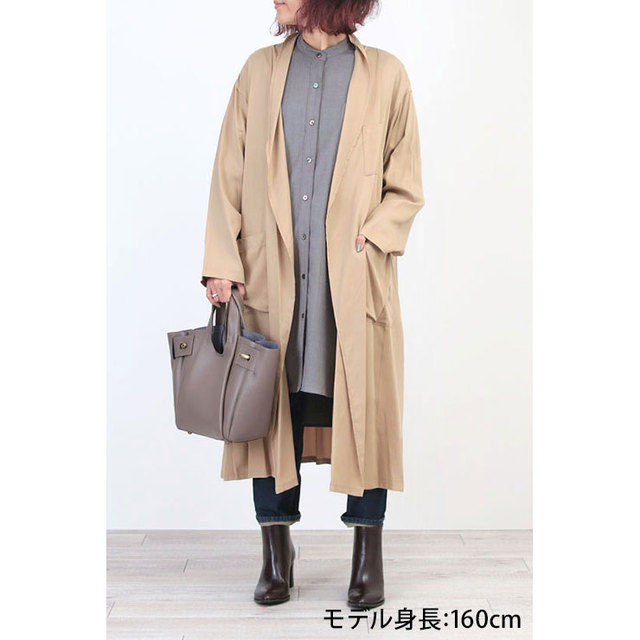 mizuiro ind ミズイロインド ドレープガウンコート 3-279557 20 -BEIGE