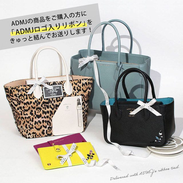 ADMJ バッグ 牛革 クロコダイル型押し CONCLUSION TOTE エーディ ...