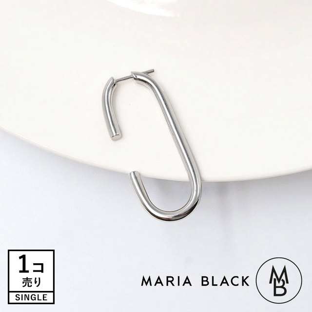 MARIA BLACK マリアブラック ピアス 片耳 定番 アイコン シルバー オーバル サムネイル