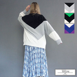 【30%オフ】トーマスマグパイ thomas magpie colour blocking knit カラーブロッキングニット (2214730)