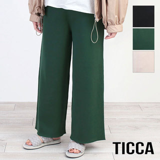 再追加販売 【TICCA】 ミラノリブパンツ ネイビー