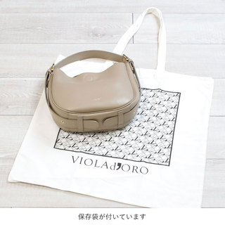 VIOLAd'ORO ヴィオラドーロ バッグ TRERO 2WAY HOBO V-1524 BLACK(ブラック)|violadoro ヴィオラドーロ バッグ ホーボー ハーフムーン ショルダー 2WAY シンプル 新作 底面と保存袋