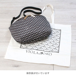 VIOLAd'ORO ヴィオラドーロ ショルダーバッグ ナイロン モノグラム V-2229 MONOGRAM TAUPE|violadoro ヴィオラドーロ ボディバッグ ナイロン モノグラム 軽い お洒落 旅行 手ぶら 底面と保存袋