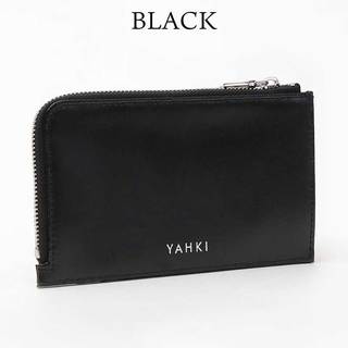 YAHKI ヤーキ フラグメントケース YH-485 BLACK(ブラック)|YAHKI フラグメントケース 床革 笹マチ サブウォレット カードポケット ブラック