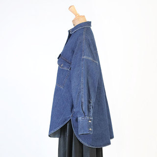 【NEW】 SACRA サクラ デニムシャツ AUTHENTIC DENIM SHIRT 124514071 |SACRA サクラ デニムシャツ オーバーサイズ ワイドシルエット お洒落 サイド