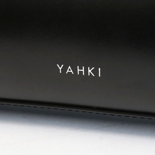YAHKI ヤーキ 横長 ショルダーバッグ W FACE YH-647 BLACK(ブラック)|YAHKI ヤーキ バッグ 横型 ショルダー モード お洒落 新作 トレンド ロゴ