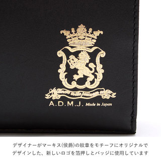 ADMJ ミニショルダーバッグ ヴィッテリアルマ エーディーエムジェイ 24SA01014A NERO(BLACK)|ADMJ ヴィッテリアルマ レクタングル ショルダー バッグ 縦長 エーディーエムジェイ 24SA01014A マーキス 最高級 カーフレザー ジェンダーレス デイリー 紋章 箔押し