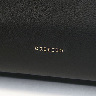 ORSETTO オルセット バッグ STESSO レザーショルダー 01-135-01 BLACK(ブラック)|オルセット ORSETTO バッグ 小さめ スマート レザー おしゃれ ショルダー ロゴ