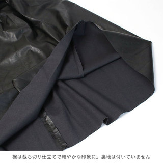 【NEW】 SACRA サクラ マキシスカート SYNTHETIC LEATHER SKIRT 124522122 BLACK　サイズ36|SACRA サクラ ロングスカート マキシ丈 シンセティックレザー 合皮 ブラック 黒 ワイドシルエット 裾